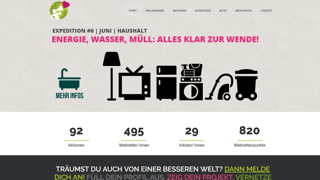 Screen: Weltretterpunkte